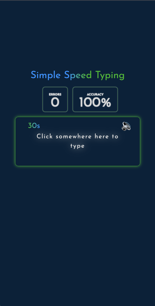 Basic Typing Test Web App