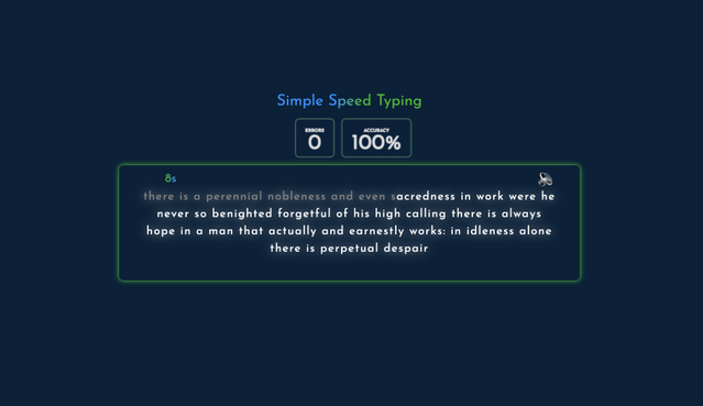 Basic Typing Test Web App